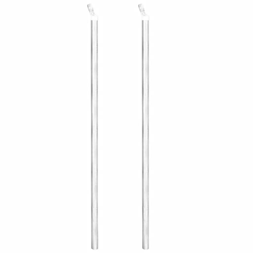 Recinzione in Rete con Pali in Acciaio Zincato 25x0,8 m Argento