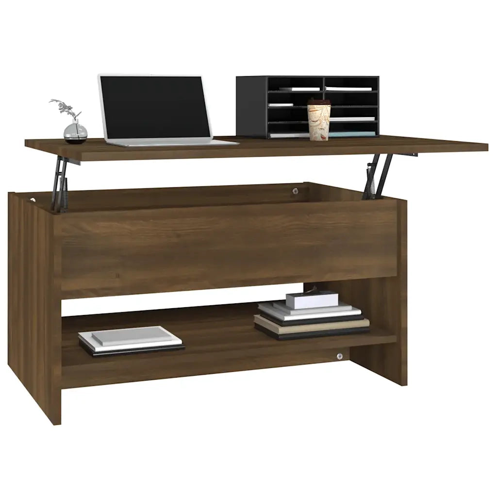 Tavolino Salotto Rovere Marrone 80x50x40 cm Legno Multistrato 819298