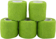 Bandaage autoadesivo impermeabile per fasciatura di gamba, adesivo autoadesivo a rotolo elastico per contusioni e gonfiore (verde) - 5 rotoli/set.
