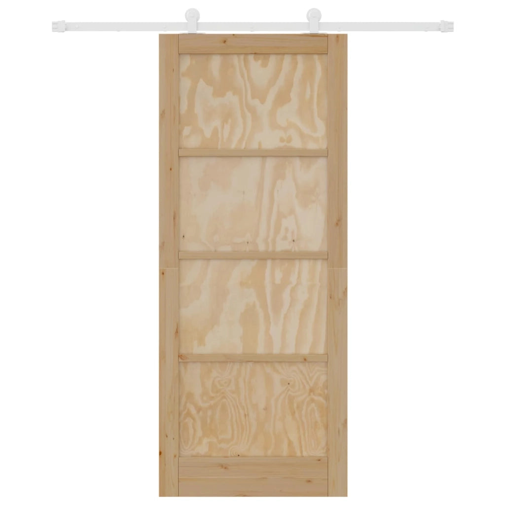 Porta scorrevole Naturale e Bianco 86 x 211 cm