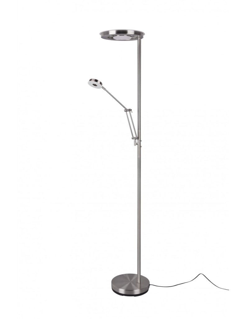 Piantana Led Dimmer con Spot da Lettura Barrie Nichel Trio Lighting