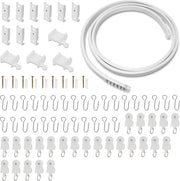Set di supporto per tenda a parete - Bianco - Montaggio soffitto - Flessibile - Montaggio semplice e diretto - 3 metri