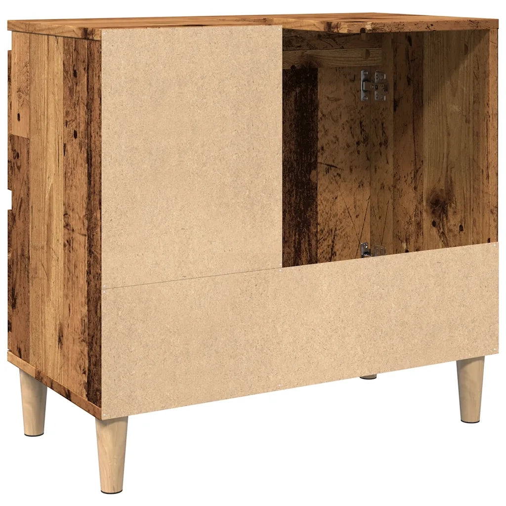 vidaXL Mobile Sottolavabo Legno Antico 65x33x60 cm in Truciolato