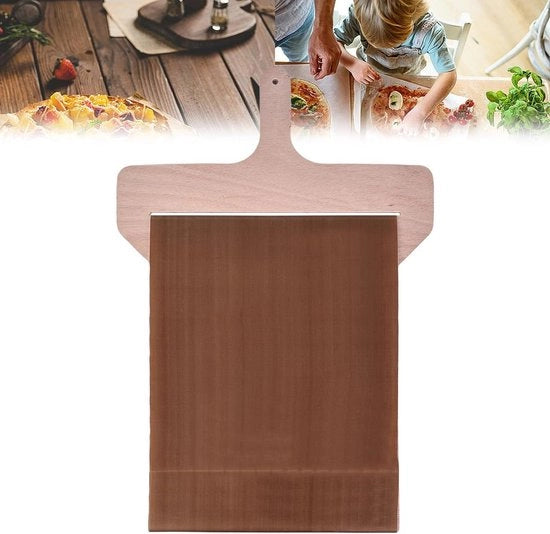 Pala pizza scorrevole da 30x40 cm con manico - antiaderente per pizze, da 1 a 12 pollici, adatto per pizze