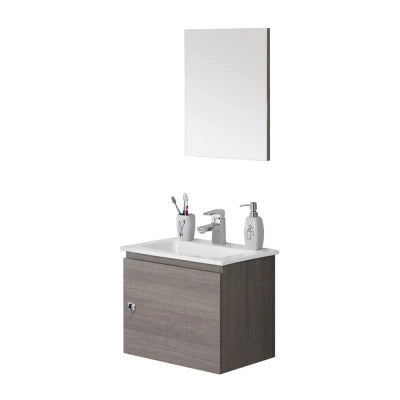 Mobile Moderno Salvaspazio Rovere Scuro 50x36,5 cm con 1 Anta