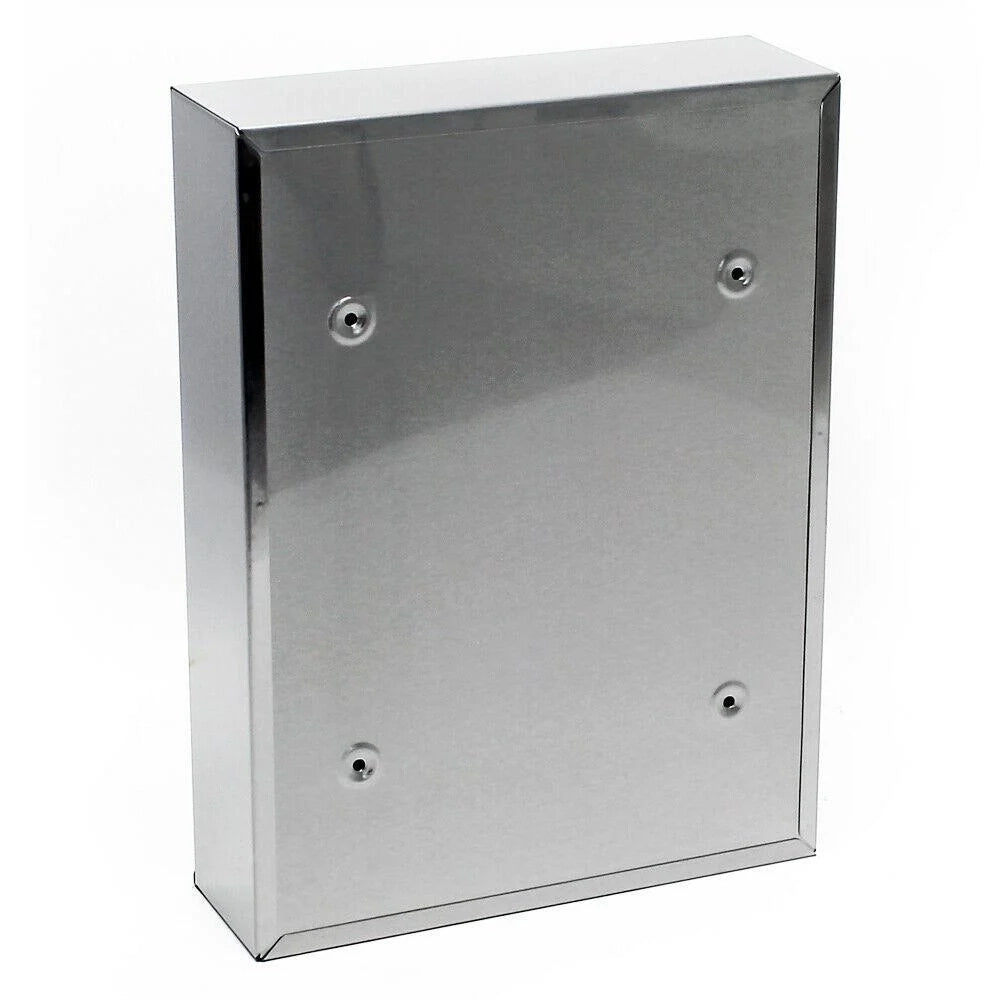 Cassetta postale di design da parete acciaio inox argento 16_0000058