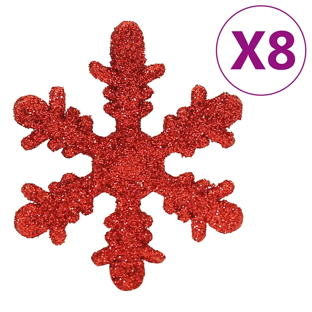 Set Palline di Natale 111 pz-Decorazioni natalizie Rosso in Polistirene