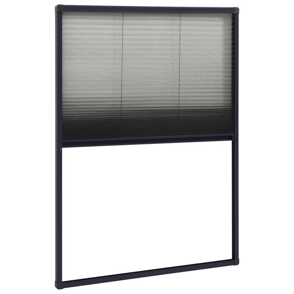 Zanzariera Plissettata Finestre Alluminio Antracite 80x120 cm cod mxl 63357