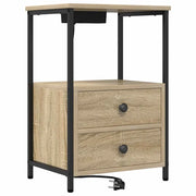 Comodino | Armadio da Notte | Mobiletto da notte con cassetto Rovere Sonoma 40 x 31 x 60 cm