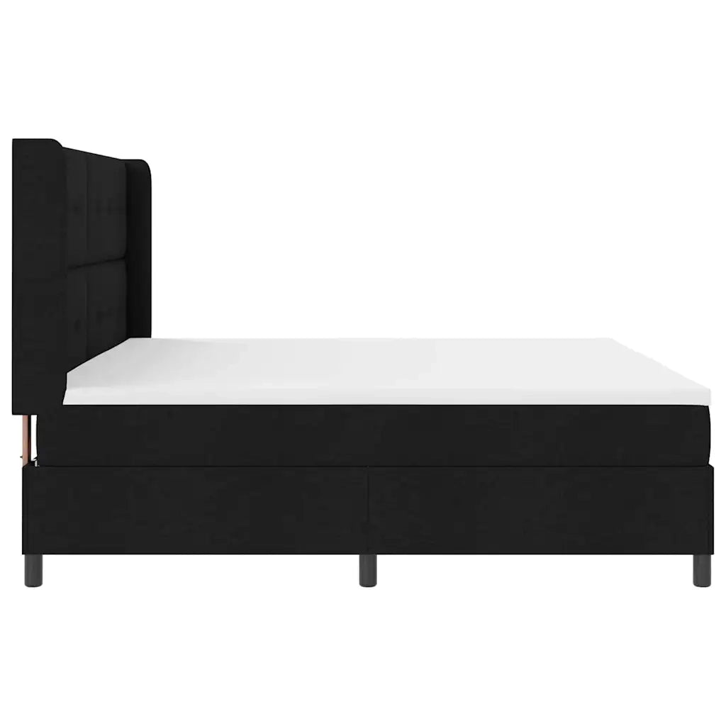 Letto a molle con materasso Nero 200 x 200 cm Tessuto 3341667