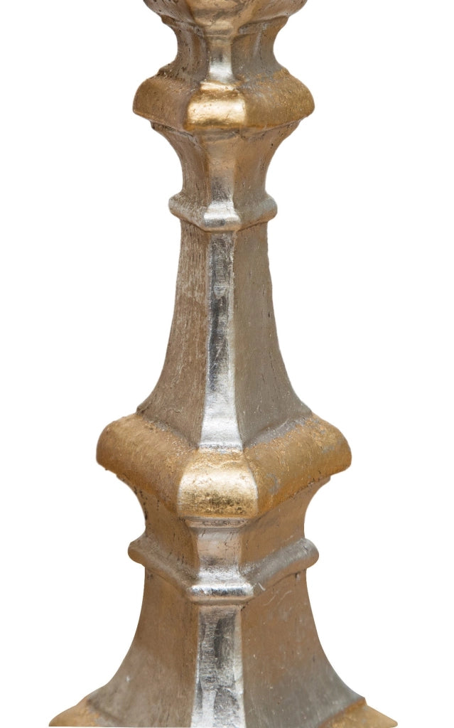 Biscottini Candeliere in legno finitura foglia argento e oro. Made in Italy L13XPR13XH29