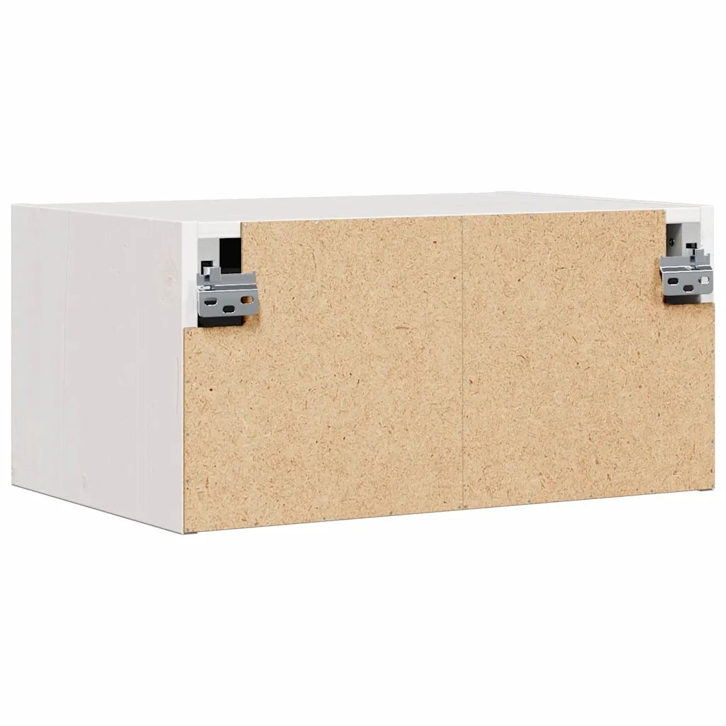 vidaXL Comodino 2 pcs Bianco 50 x 32.5 x 24 cm Legno di pino massello