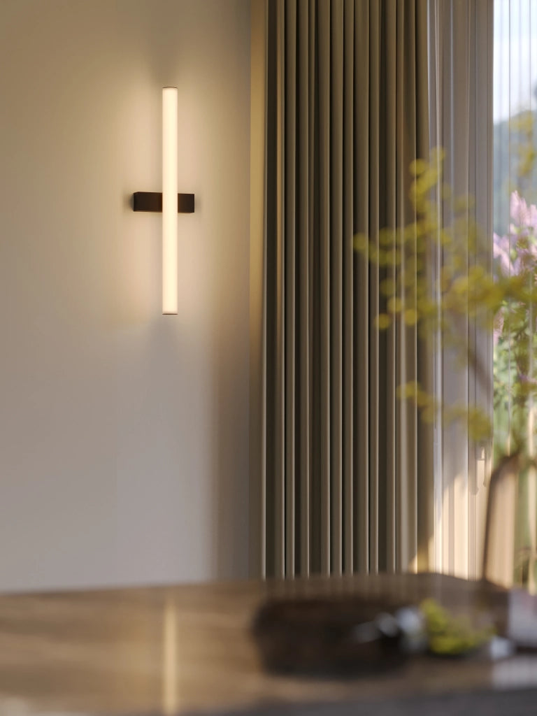 Applique lineare moderna nera 60cm LED 12W THORA Maxlight