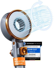 Douchekop con filtro e attrezzatura di installazione, filtro in cotone PP, douchekop per acqua pulita e più morbida, modalità booster per la pressione d'acqua perfetta nella doccia