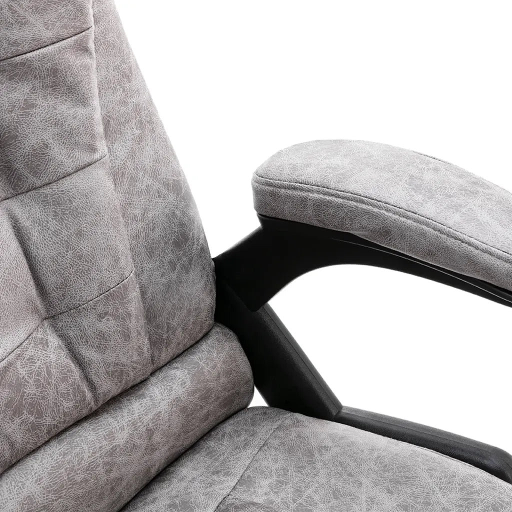 vidaXL Sedia da Ufficio Massaggiante Grigio Chiaro in Scamosciato