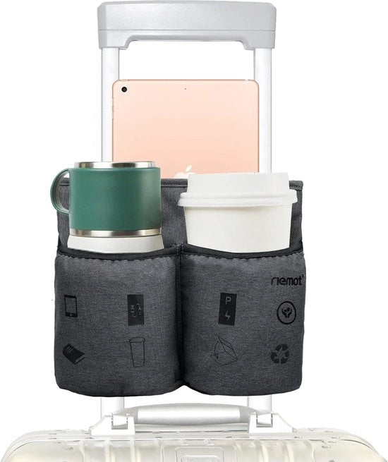 Cassaforte per bicchieri di caffè contenitore per bottiglie contenitore per bagaglio contenitore per bicchieri extra borsa - ripiegabile accessori di viaggio pratico accessori per viaggiatori, hostess, tablet e