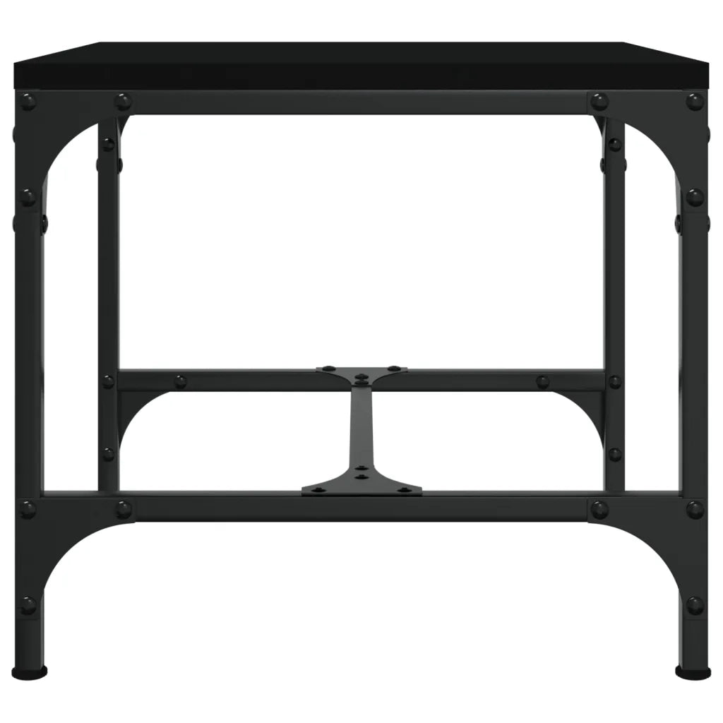 Tavolini 2pz Nero 40x40x35 cm in Legno Multistrato 819403