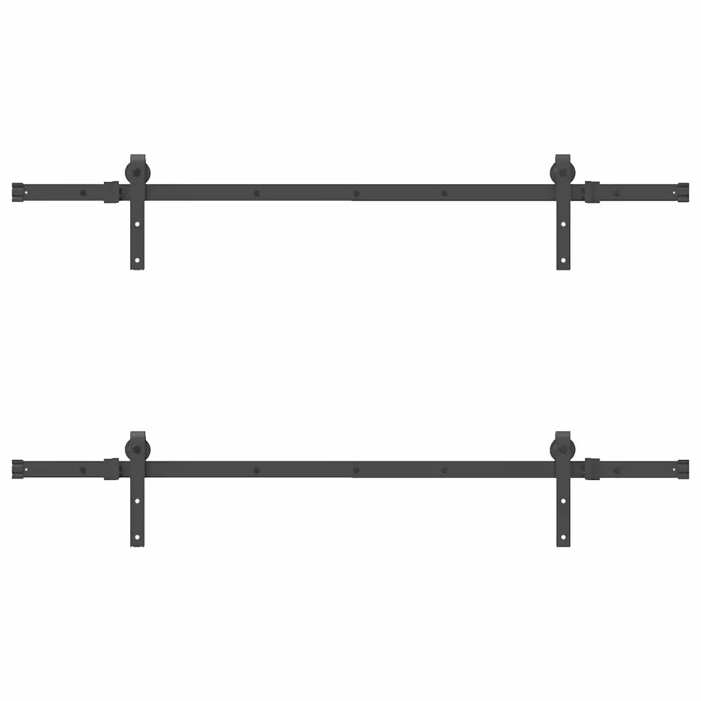 Kit di Binari per Porte Scorrevoli 152,5 cm Acciaio Nero CFW6447400