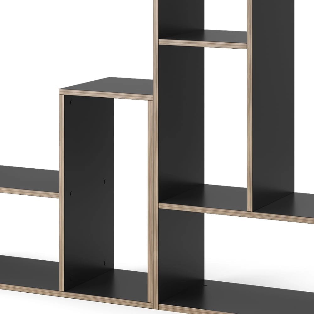 Libreria Tetrix, Antracite, 112.8 x 56.4 cm Set di 2, per la conservazione e l’esposizione di libri e oggetti decorativi