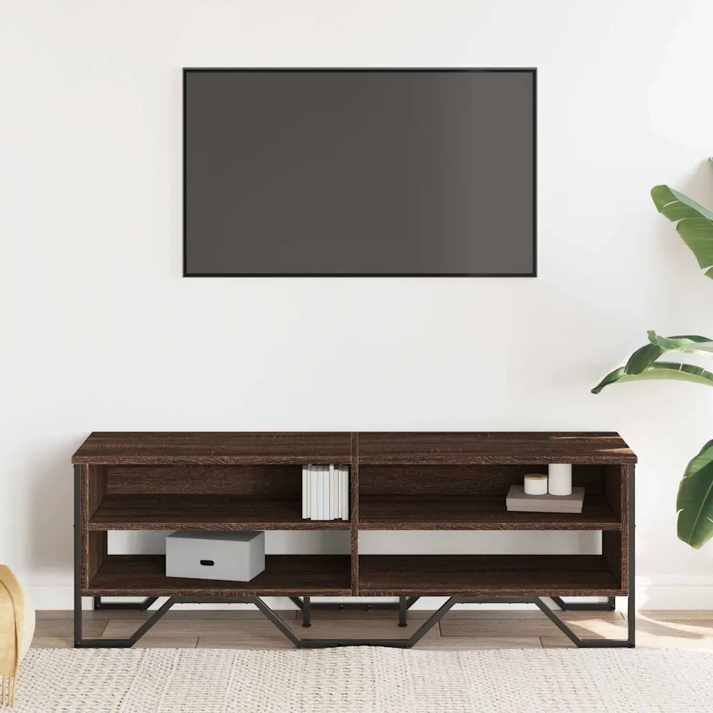 Mobile Porta TV-Mobile per TV-Credenza TV Rovere Marrone 122x34x41cm in Legno Multistrato 204407