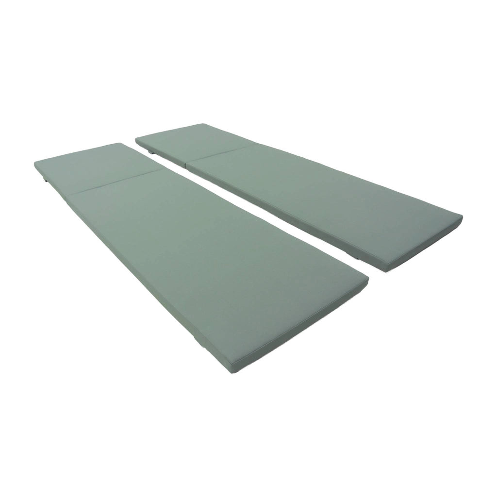 Set 2 cuscini per lettino prendisole, verde grigio