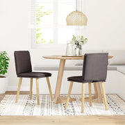 vidaXL Sedie da Pranzo 2 pz Marrone Scuro in Tessuto