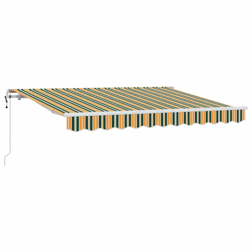 vidaXL Tenda Retrattile Verde e Giallo 300 x 200 cm