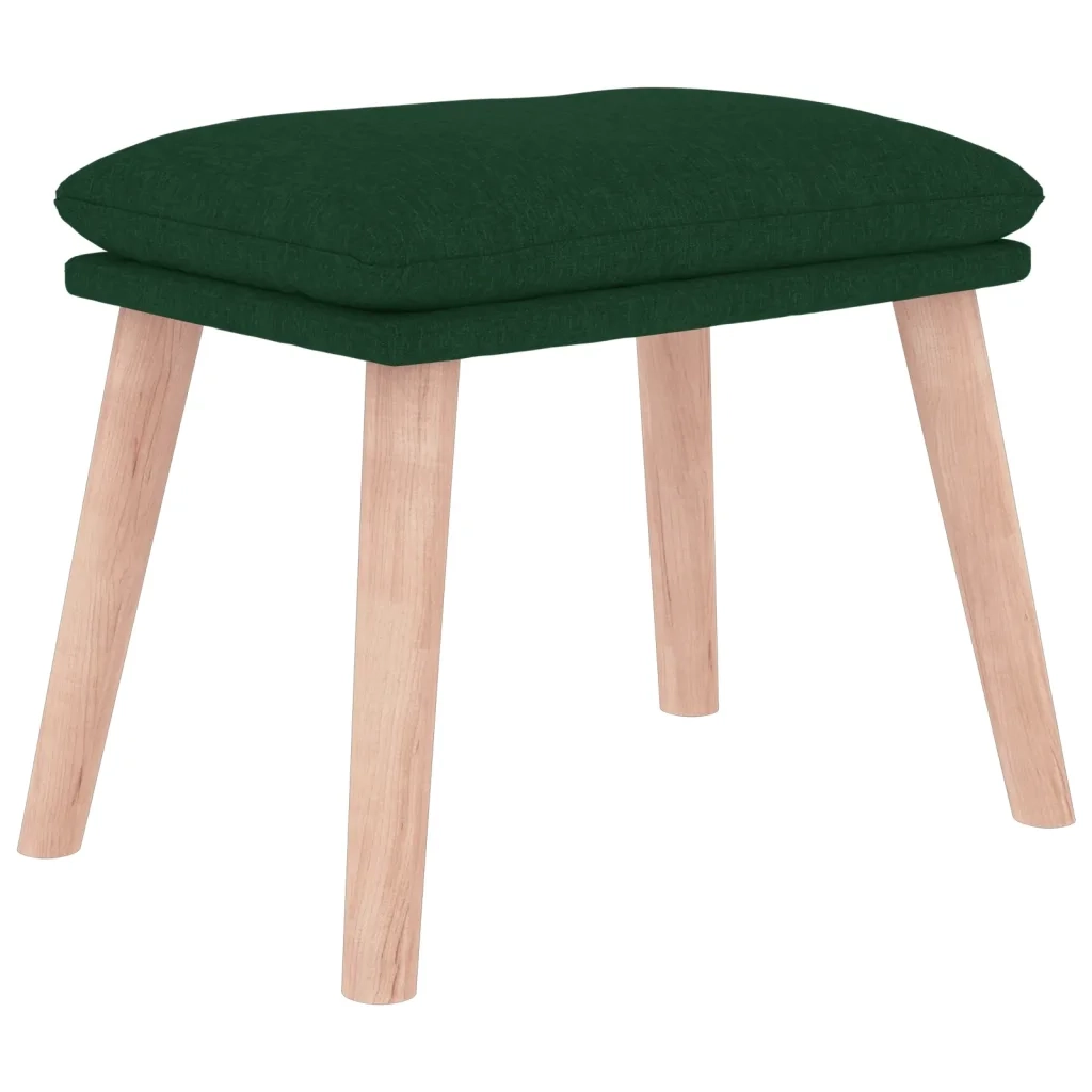 Poltrona Relax con Poggiapiedi Verde Scuro in Tessuto 3097755