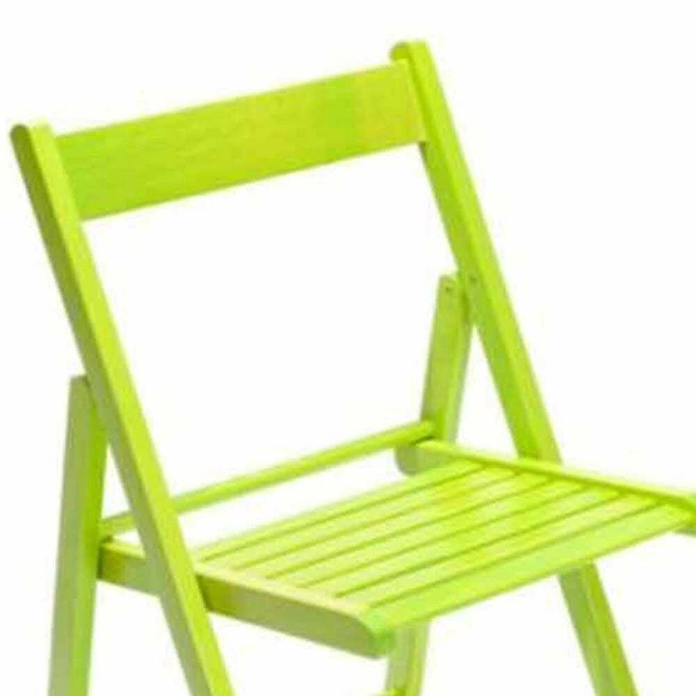 Sedia pieghevole salvaspazio in legno di faggio verde bar casa pub mare giardino