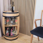 Minibar in Legno con Illuminazione a LED - Credenza Vintage per Vetrini e Bottiglie