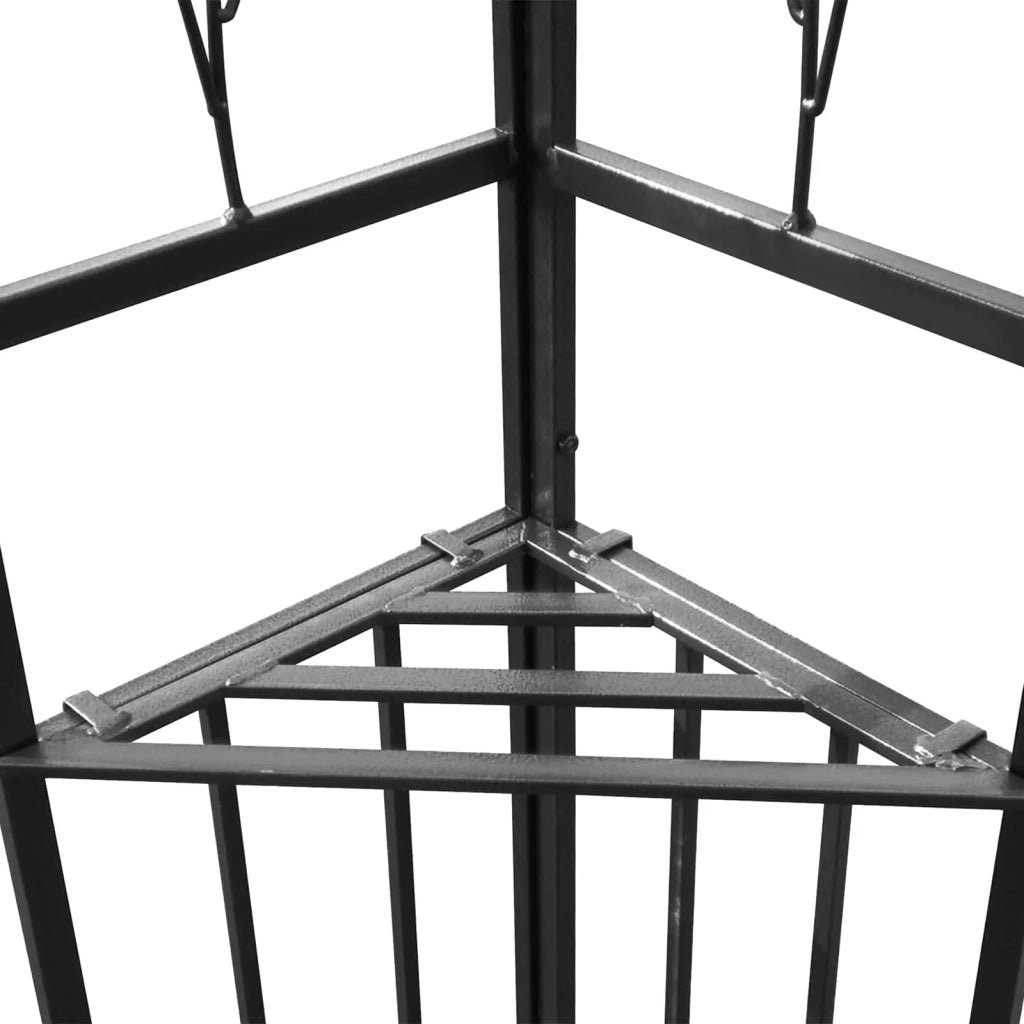 Gazebo 3,97 x 2,96 x 2,68 m Rosso Vino Poliestere e Acciaio 42030527