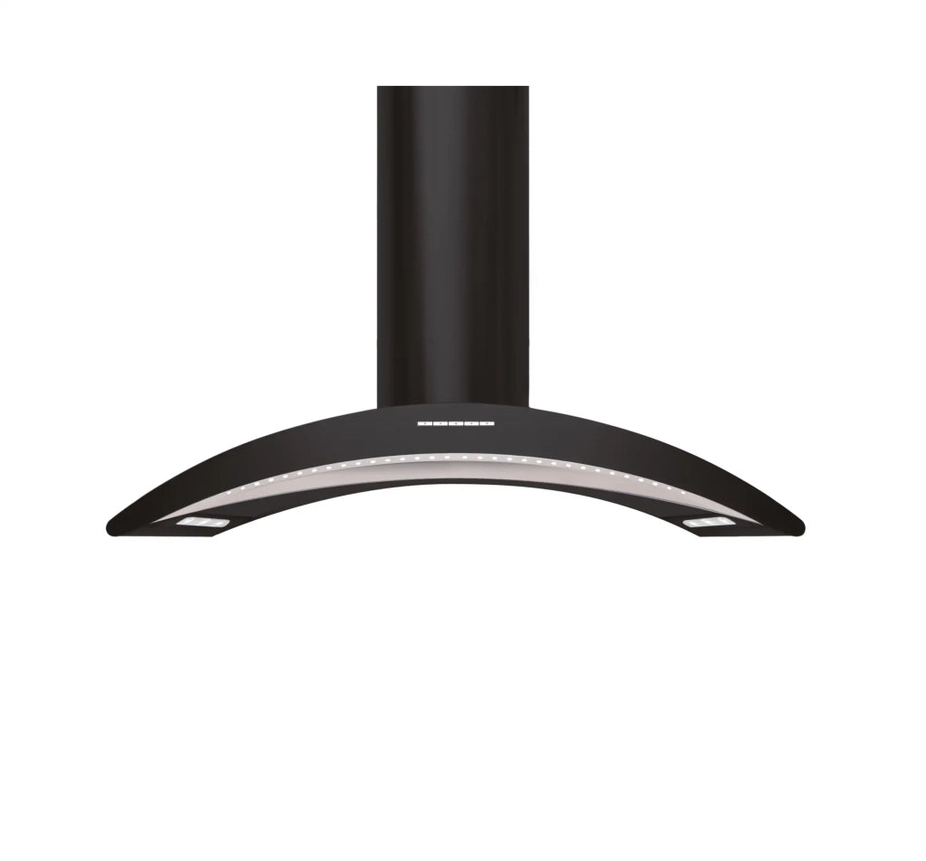 CAPPA ARCADIA ISOLA cm 90X60 - Nera, Vetro - 800 m3/h