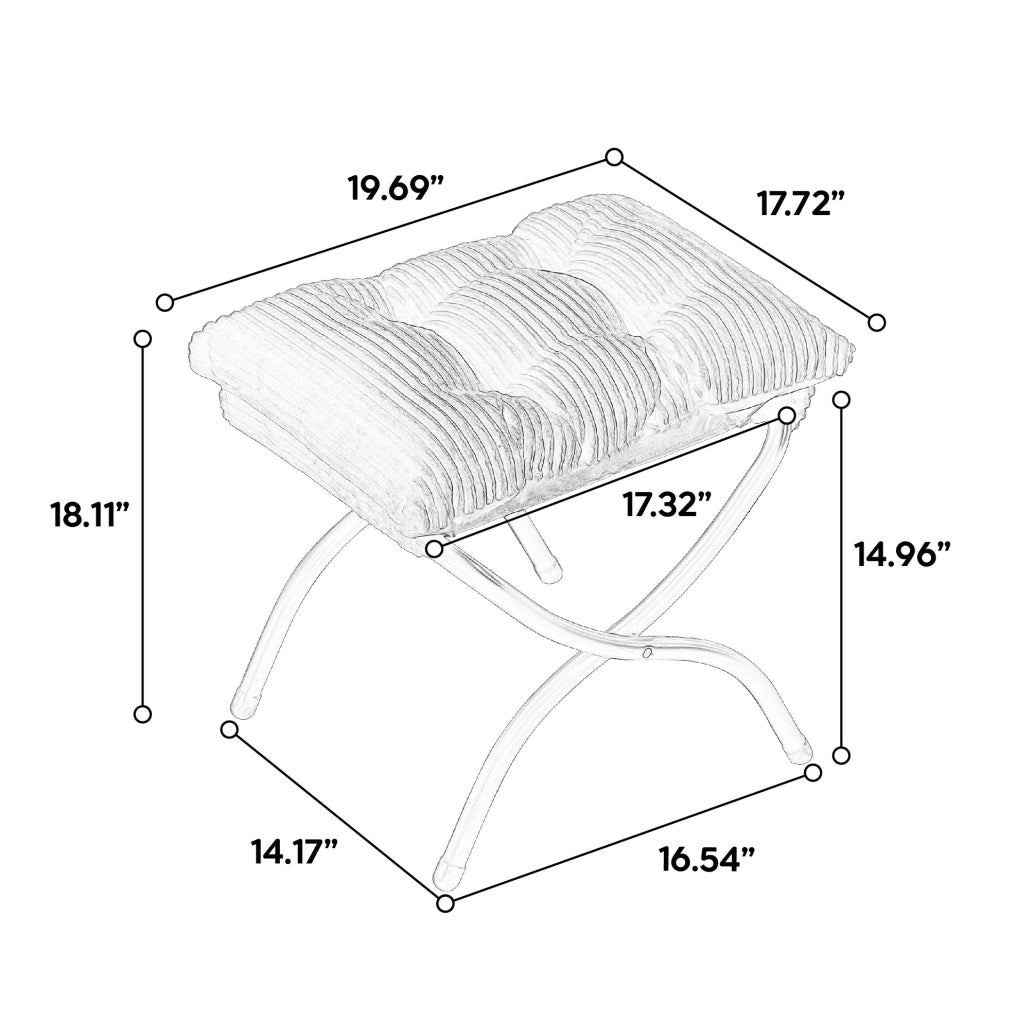 Poltrona lounge grigia con pouf e tasca laterale
