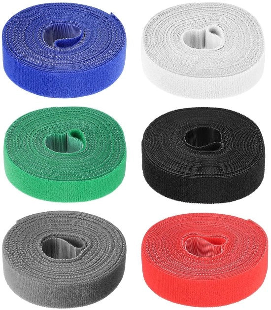 Nastro di tessuto 6 rulli - 20 mm x 5 m - Nylon/Polyester - Riciclabile - Resistente alle abrasioni - Per tessuti/nastrini - Nastro tessile