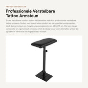 Tavola per tattoo artistica regolabile - Altezza 63-95 cm - Sostegno professionale - Per studio di tattoo - Arte personale - Resistente agli urti