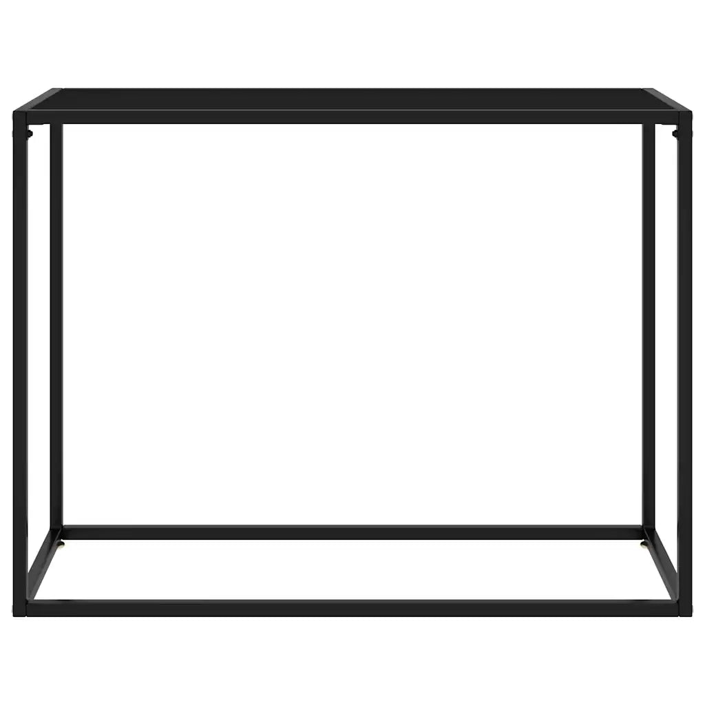 Tavolo Consolle | Tavolo d'Ingresso Nero 100x35x75 cm in Vetro Temperato