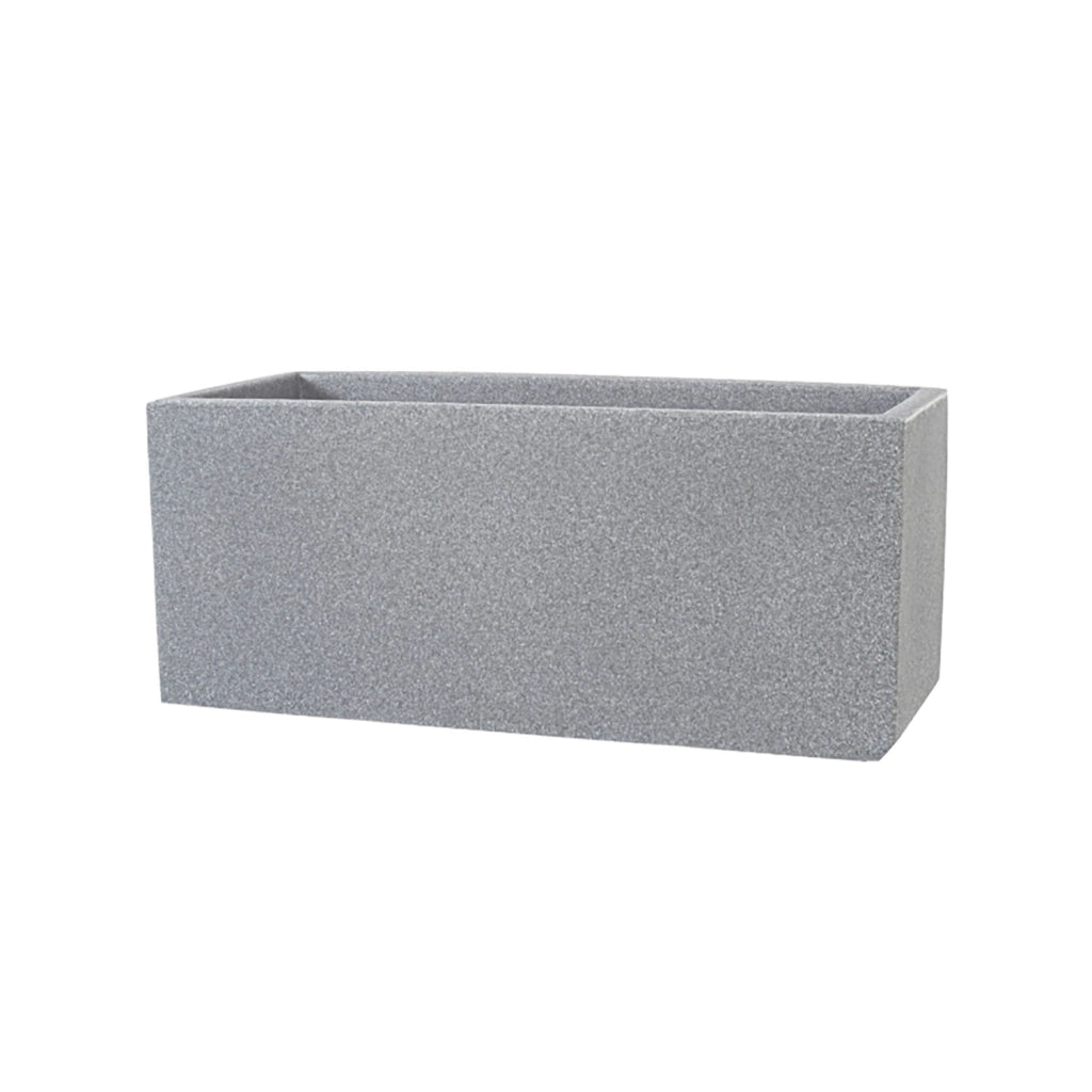 Vaso Rettangolare Indoor e Outdoor Tera Schio Cassa Smoke 79x30 cm in Plastica Grigio