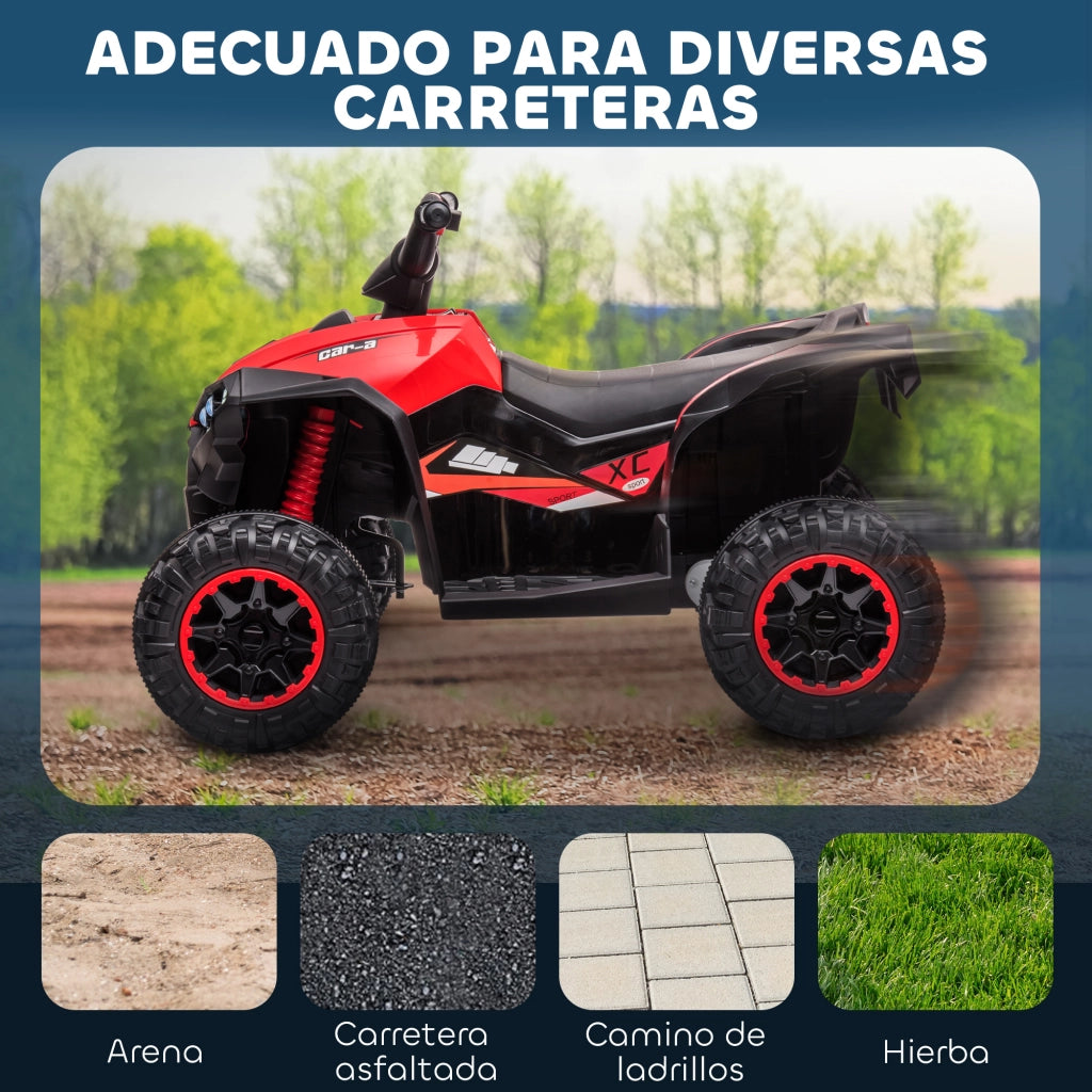 Auto Elettrica per Bambini 3-5 Anni ¨C zephmum ¨C 83x53x55,5 cm Nero Rosso