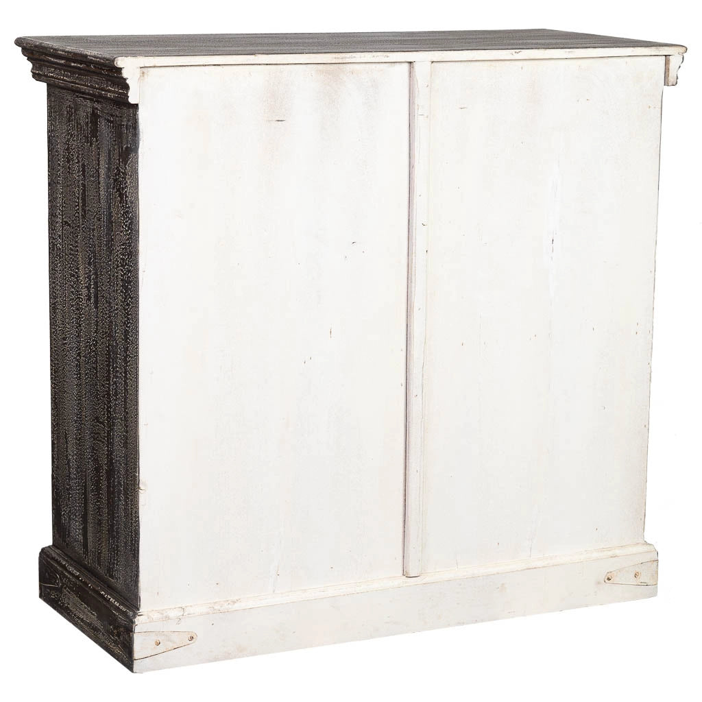Credenza in legno intagliato nero 97x41x90h cm