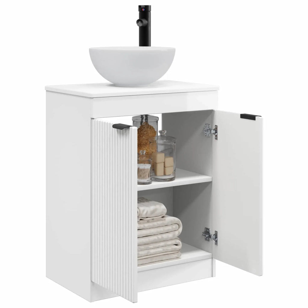 Mobile da bagno con lavabo Bianco Lucido 54 x 35 x 83 cm