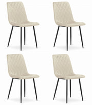 Valora TURIN Sedia Velluto Beige Design ergonomico x4