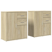 Buffet credenza cassettiera armadio mobile contenitore organizer per cucina soggiorno salotti set da 2 Sonoma 60 x 31 x 70 cm legno ingegnerizzato marrone 02_0036816