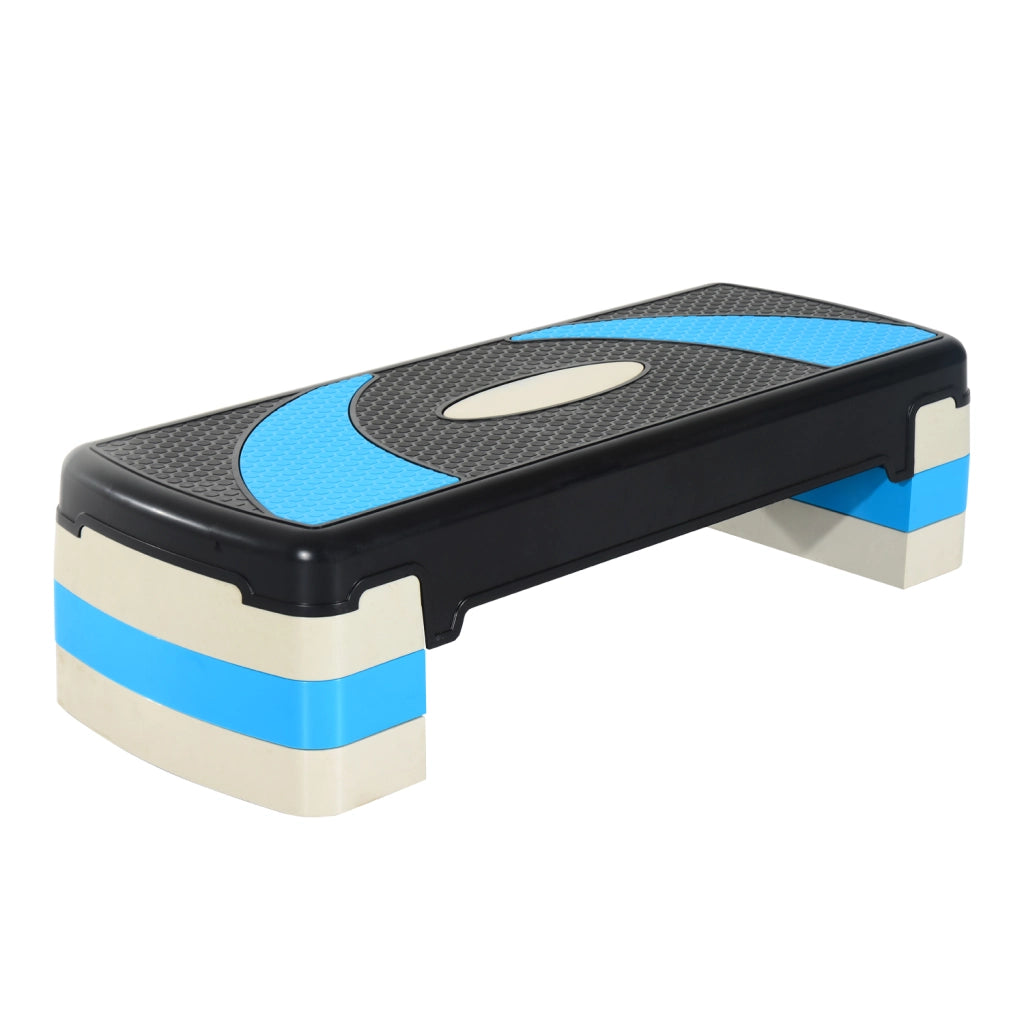 Step Aerobico Regolabile ¨C Xylo ¨C 3 Livelli 10/15/20 cm Antiscivolo Blu 80x31x20 cm