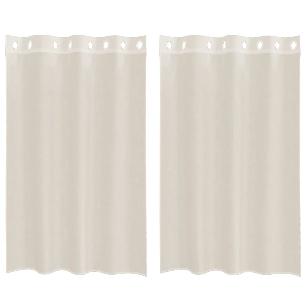 Tende in Voile con Occhielli 2 pz Crema 140x175 cm 4102072
