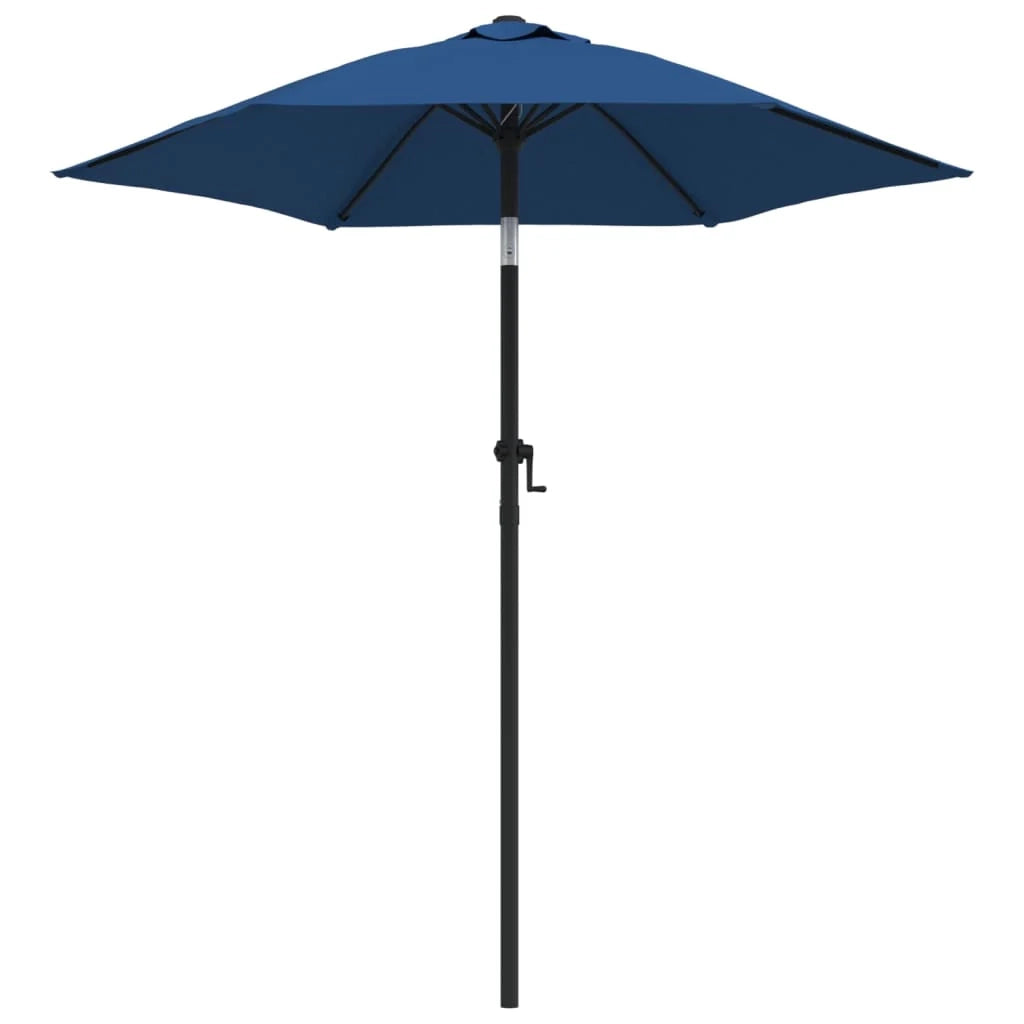 Ombrellone da esterno 200 x 211 cm alluminio blu 02_0008147