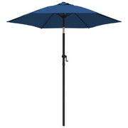 Ombrellone da esterno 200 x 211 cm alluminio blu 02_0008147