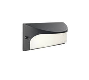 Applique 10W LED 3000K finitura goffrata grafite, luce calda Sovil Dome