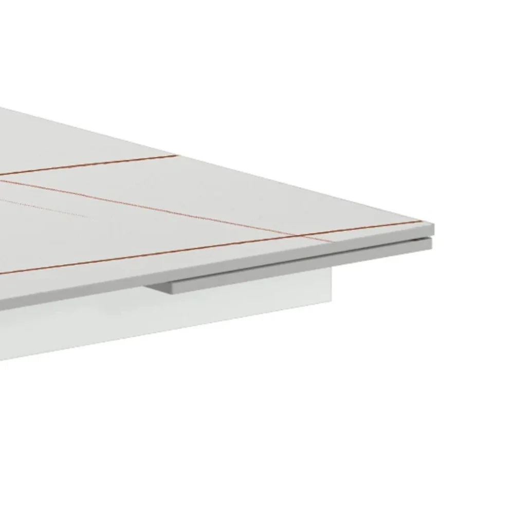 Tavolo da pranzo allungabile in ceramica effetto marmo bianco Nexus 140-200x80 cm fino a 8 posti | Duzzle