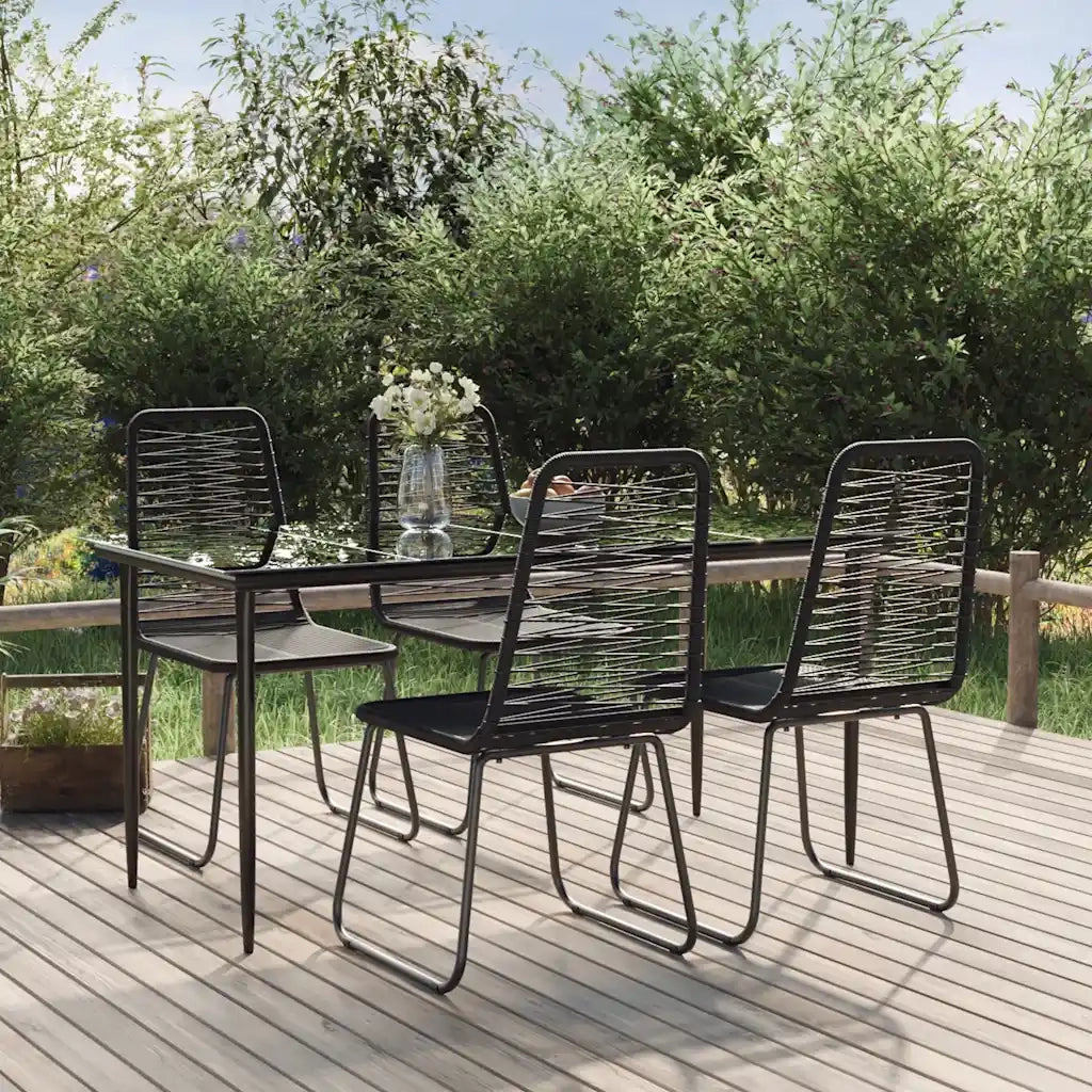 Set da Pranzo da Giardino 5 pz Nero  cod mxl 35458