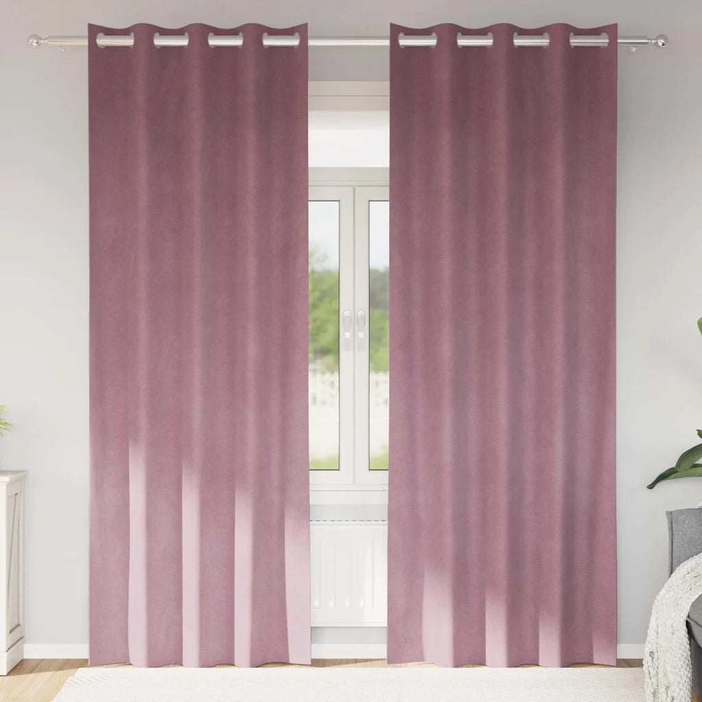 Tende oscuranti 2 pcs Rosa scuro 140 x 245 cm Velluto 4107241